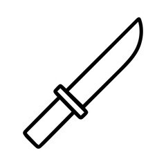 knife line icon vector on white background 
Vector gun icon on white background