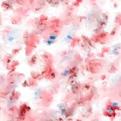 Hand drawn floral pattern. Seamless botany background. Chili red, rose pink, dark sky blue and light maroon colors.