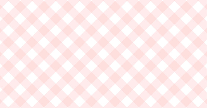 ピンクの斜めギンガムチェック柄のパターン - 横長のかわいい背景やバナーの素材 - 1.91:1