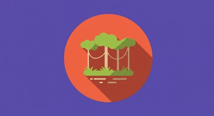 Fototapeta premium Pixel Art Tropical Island Illustration