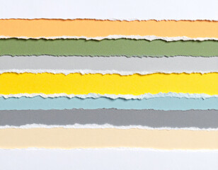 Fototapeta premium Torn Pastel Paper Strips Abstract Background