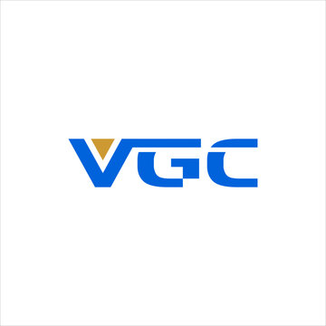 simple initial VGC logo design vector with technology concept template brand identity