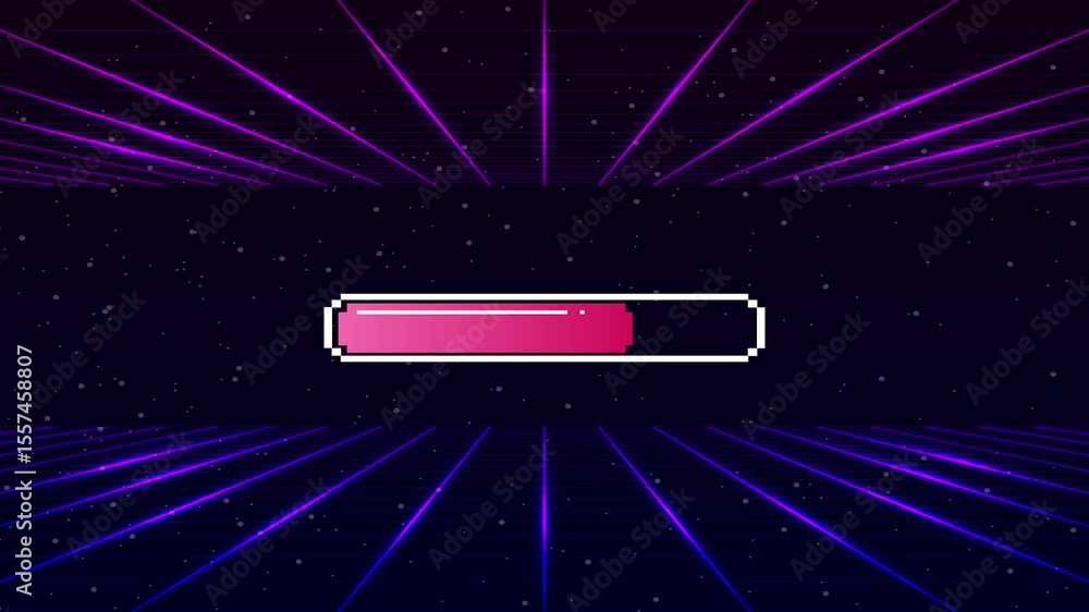 Poster loading. pixel art. 8 bit. retro game. for game assets in vector illustrations. retro futurism sci-f