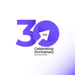 30 years anniversary celebrations logo concept