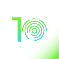 10 years anniversary celebrations logo concept