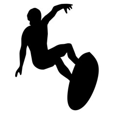Surfing silhouette vector