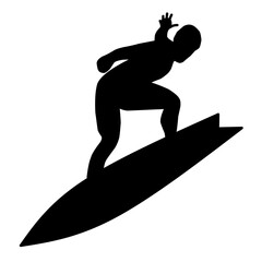 Surfing silhouette vector