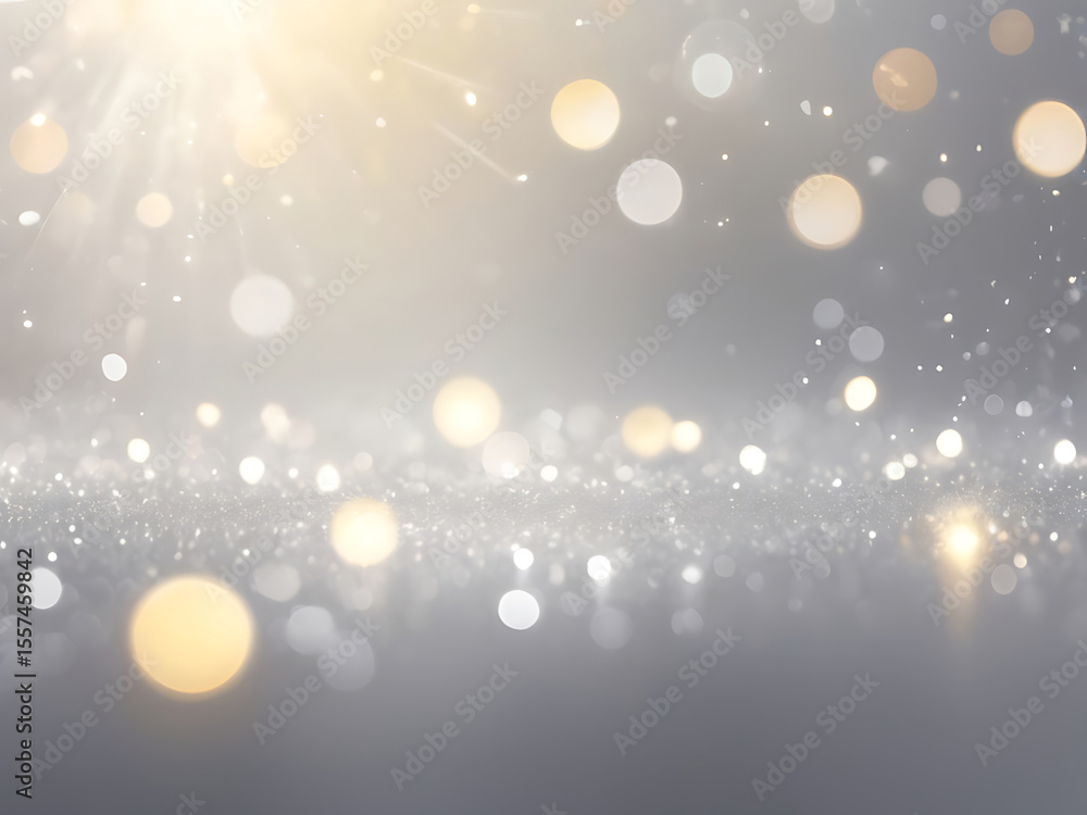 Poster elegant abstract grey background with soft bokeh light texture, modern design template for art, wall