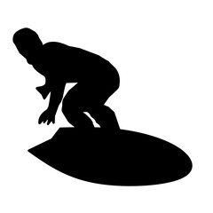 Surfing silhouette vector