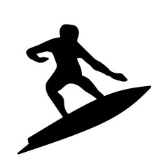 Surfing silhouette vector