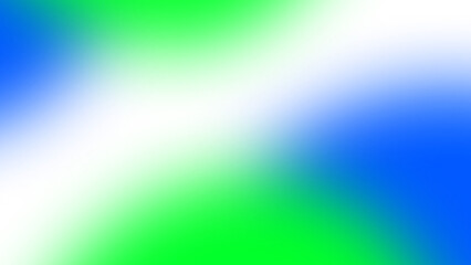 Blue and green color gradient abstract shape element with transparent background
