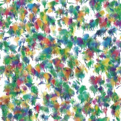 Multicolored trees on the white background. Hand drawn paintings. Ornate for textile, fabric, wallpaper. Nature illustration. Painted elements.