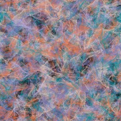 Abstract black, dirty blue, dark peach and foggy grey transparent brush strokes. Marble effect. Seamless hand drawn pattern.