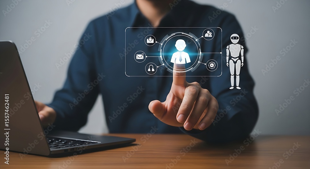 Poster digital technology transforms human resources with artificial intelligence for talent acquisition an