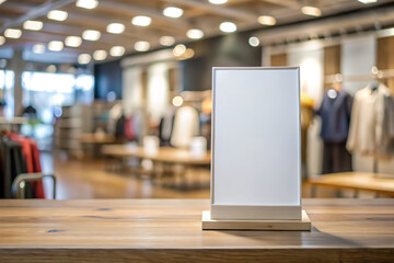 Blank Vertical Billboard Mockup Inside a Modern Shopping Mall ready for your product advertisement or discount banner 
