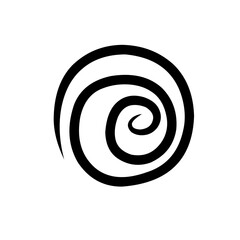 hand drawn spiral scribble icon