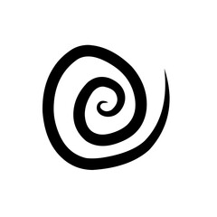 hand drawn spiral scribble icon