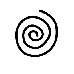 hand drawn spiral scribble icon