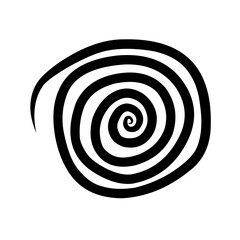 hand drawn spiral scribble icon