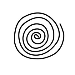 hand drawn spiral scribble icon