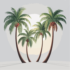 Tropical Oasis of Palm Trees in a Serene Setting, A Vacation Getaway