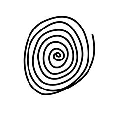 hand drawn spiral scribble icon