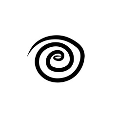 hand drawn spiral scribble icon