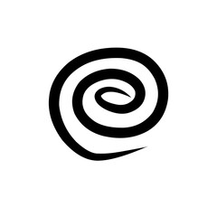 hand drawn spiral scribble icon