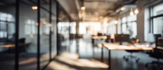 Blurred modern office interior