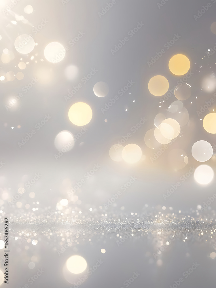 Poster elegant abstract grey background with soft bokeh light texture, modern design template for art, wall