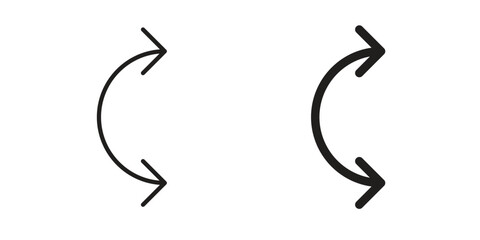 Two side icon Vector simple flat graphic illustration.