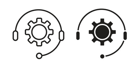 Tech support icon Vector simple flat graphic illustration.