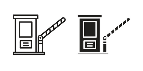 Road toll icon Vector simple flat graphic illustration.