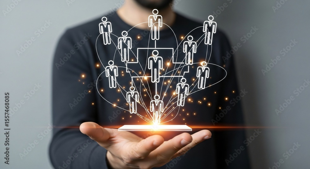 Poster networking and connection building relationships through mobile technology