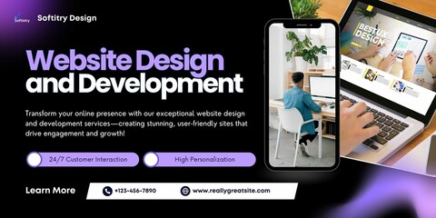 Modern Website Design And Development Banner