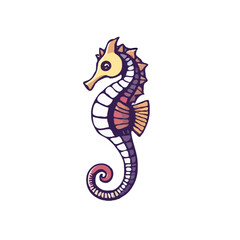 Fototapeta premium Detailed Tropical Themed Sea Horse