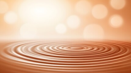 Fototapeta premium Abstract Brown Liquid Ripple Background, Swirling Chocolate Texture, Coffee Cream Design