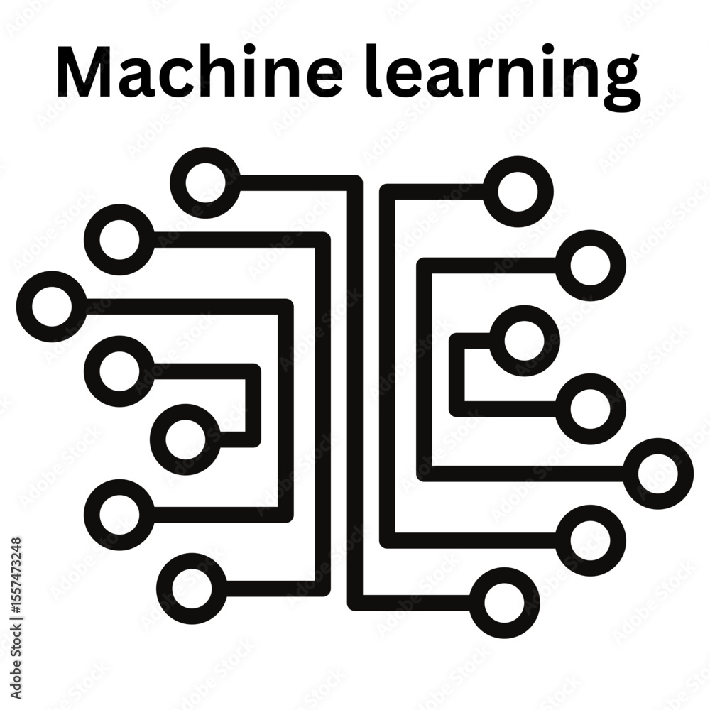 Poster ai machine learning neural network concept for technology artificial intelligence and future innovat