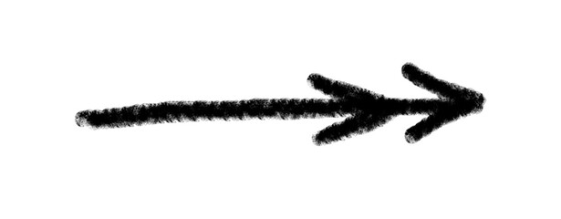 Arrow grunge vector icon. Doodle arrow grunge vector. Arrow hand drawn chalk vector.