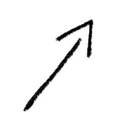 Arrow grunge vector icon. Doodle arrow grunge vector. Arrow hand drawn chalk vector.