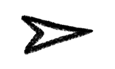 Arrow grunge vector icon. Doodle arrow grunge vector. Arrow hand drawn chalk vector.