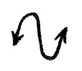 Arrow grunge vector icon. Doodle arrow grunge vector. Arrow hand drawn chalk vector.