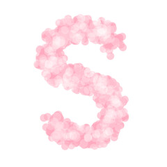 Cute Pastel Letter S PNG | Pink Fluffy Alphabet