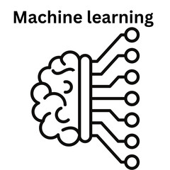 Artificial intelligence and machine learning concept with brain and circuit illustration for technology era on transparent background