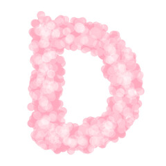 Cute Pastel Letter D PNG | Pink Fluffy Alphabet
