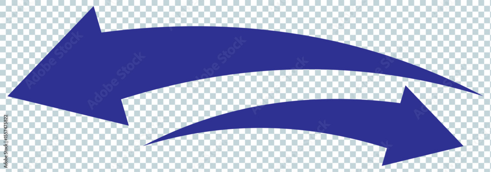 Poster set long blue curve arrow icon vector . blue curve arrow icon set. long arrow icon set. curve arrow 