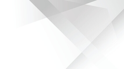White and gray abstract background vector with gradient and geometric shapes