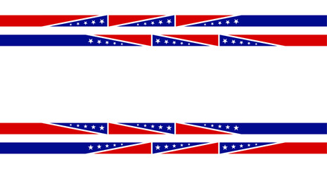 Modern Abstract American Flag with Stars and Stripes for National Celebrations. 4th of July. Copy Space. Vector Illustration