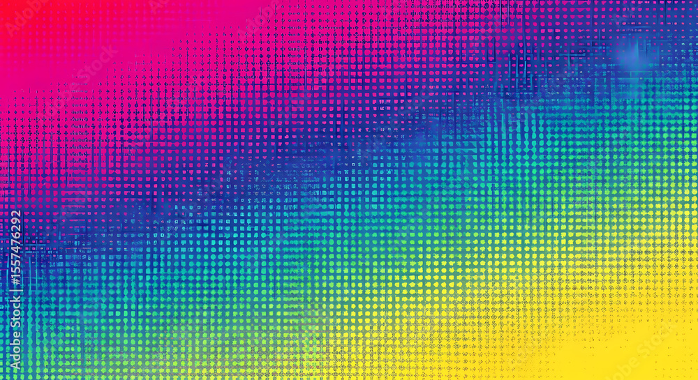 Poster abstract background with a colorful gradient and a subtle grid pattern overlay.