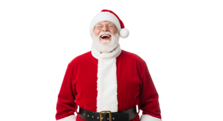 Joyful Santa Claus spreading happiness in a vibrant red suit during the festive season